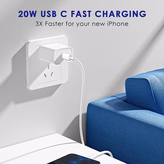 Супер быстрое мобильное зарядное устройство для iPhone Samsung Huawei Xiaomi Pd 20 Вт Super Charger Аксессуары для мобильных телефонов